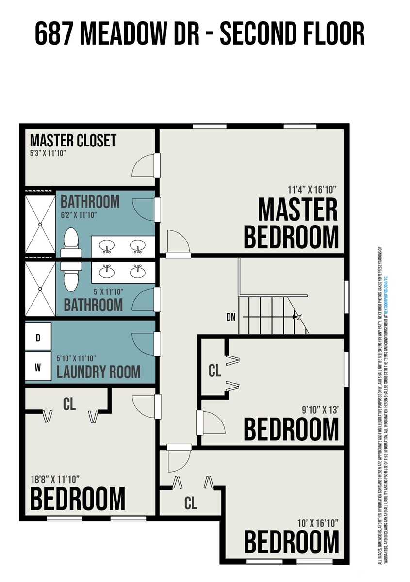 Floor Plan for Indigo Haven Lake House- A gorgeous, well appointed 4 bedroom cottage in the Harbor Club- with pool access!